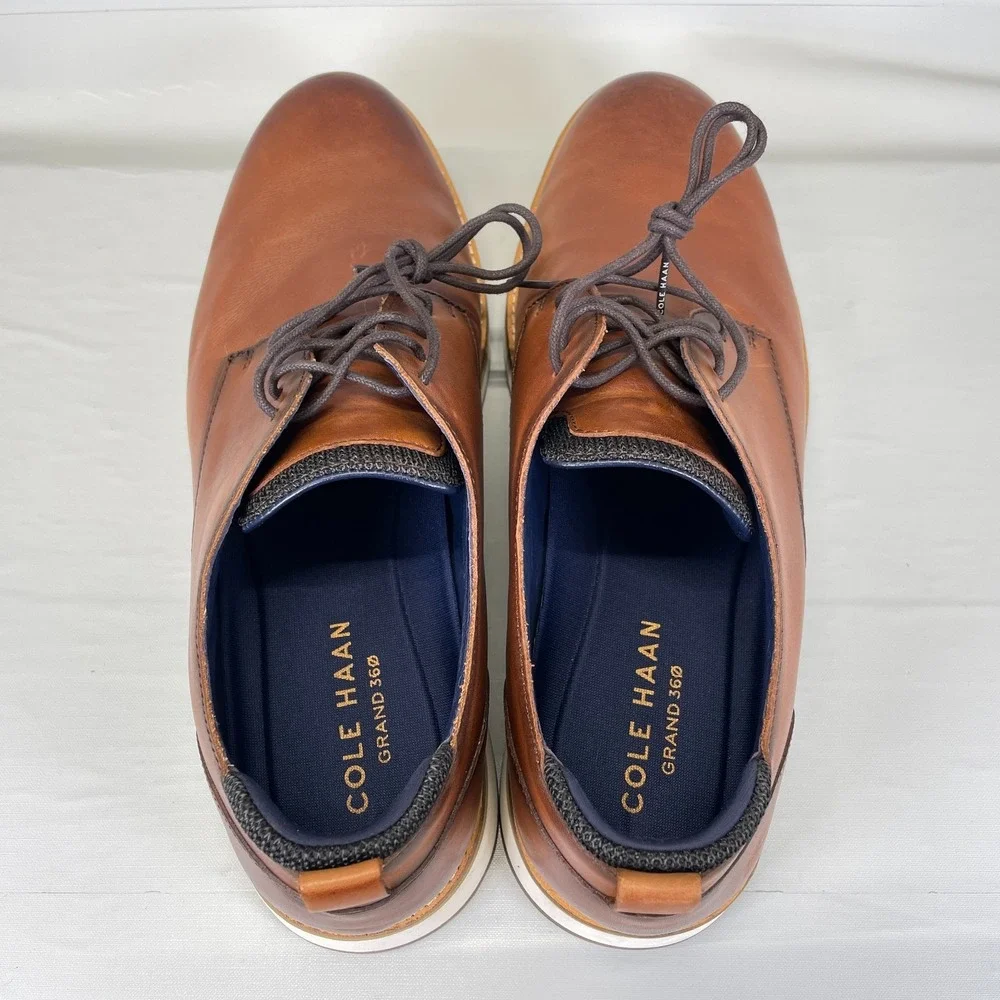 Cole Haan Grand 360 Shoes Mens Size 13 M Brown Leather Comfort Casual Sneakers